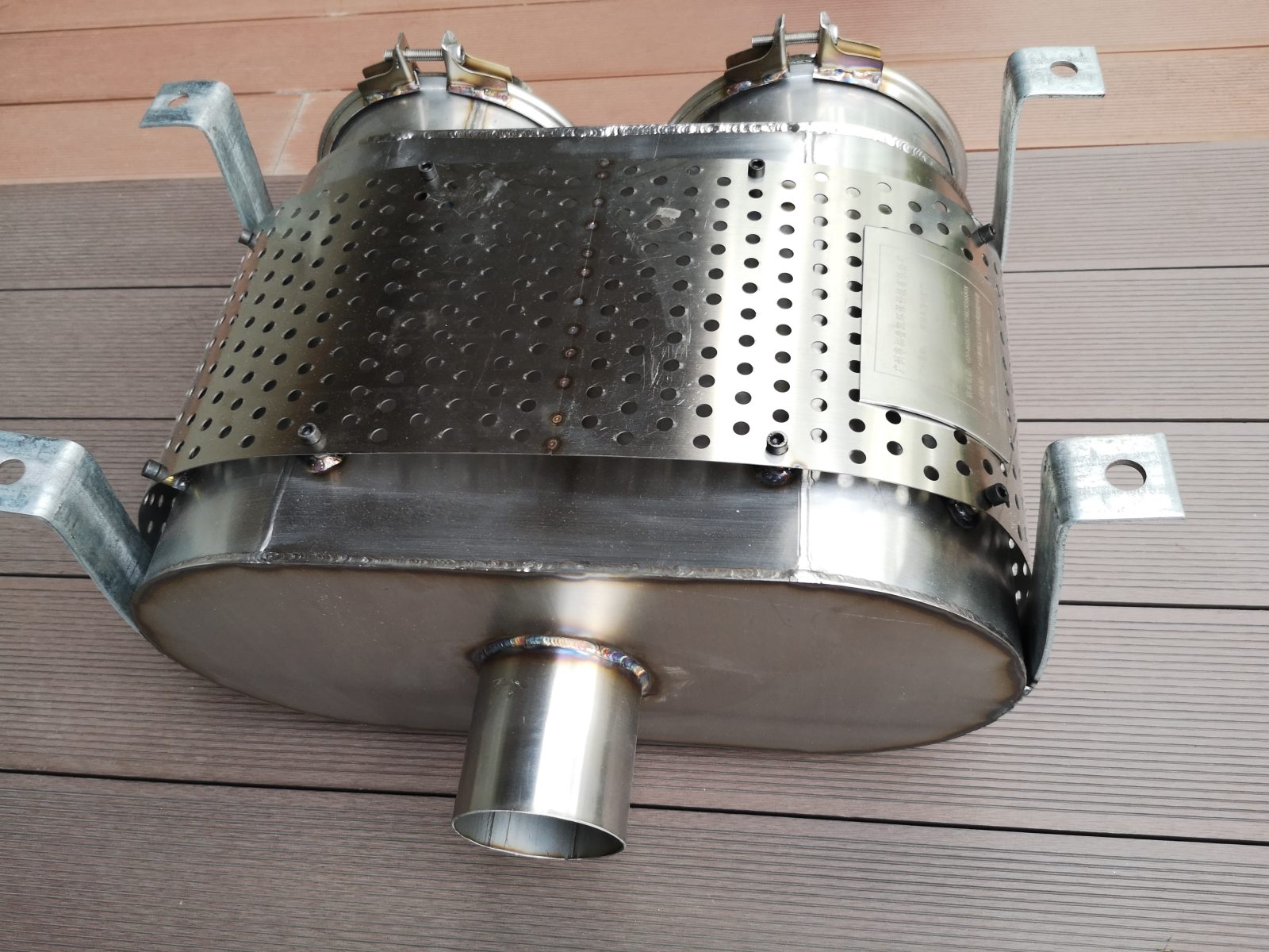 Dual-core metal exhaust purifier