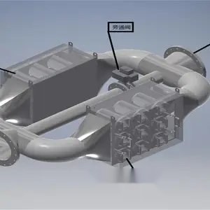 AIFILTECH 18芯金属尾气净化器结构渲染图 | AIFILTECH 18-Core Metal Exhaust Gas Purifier Render